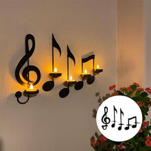 Load image into Gallery viewer, Black Music Note Wall Sconce