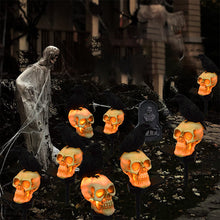 Load image into Gallery viewer, Halloween Solar Skull Crow Decorative Lights