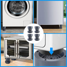 Load image into Gallery viewer, 4 Pcs Adjustable Height Washing Machine Support
