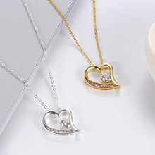 Load image into Gallery viewer, Heart Inlaid Zircon Necklace