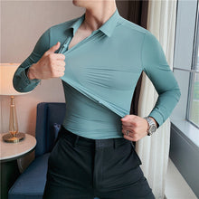 Load image into Gallery viewer, Men's Solid Color Business Stretch Shirt