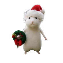 Load image into Gallery viewer, Felt Mouse and Pumpkin Ornament