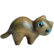 Load image into Gallery viewer, Handmade Wood Carved Cats Decoration