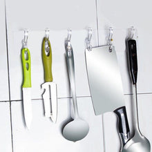 Load image into Gallery viewer, 6 Hooks Multifunctional Self Adhesive Hooks No Drill Wall Transparent Hanger