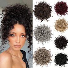 Load image into Gallery viewer, Elastic Drawstring Loose Short Curly Bun