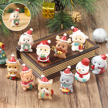 Load image into Gallery viewer, Handmade Animal Santa Ornaments