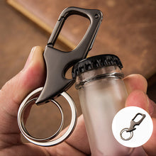 Load image into Gallery viewer, Multifunctional Pendant Bottle Opener Metal Double Ring Key Chain