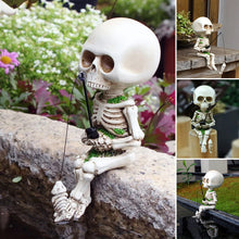 Load image into Gallery viewer, Fishing Skeleton Garden Accessory