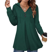 Load image into Gallery viewer, Women's Button Hooded Sweatshirt