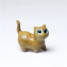 Load image into Gallery viewer, Handmade Wood Carved Cats Decoration